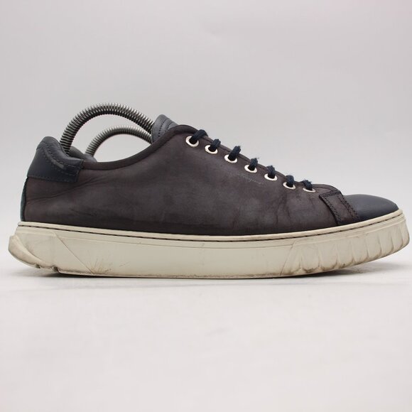 Salvatore Ferragamo Other - Salvatore Ferragamo Cube Men’s 8 M Leather Navy Sneakers  Italian Shoes 70952